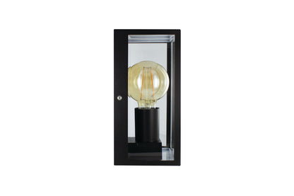 OUTDOOR DECORATIVE WALL LIGHT CONTEMPORARY LANTERN IP44 FOR 1xE27 BLACK INTEGRAL - ILDEA036