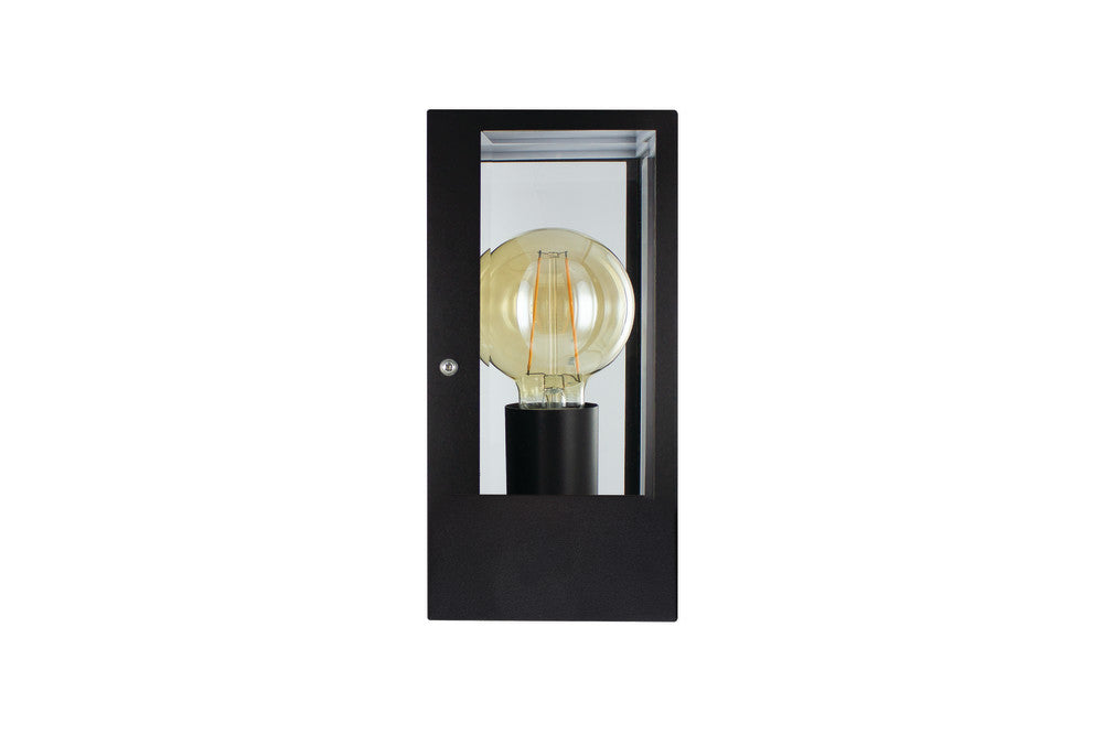 OUTDOOR DECORATIVE WALL LIGHT CONTEMPORARY LANTERN SENSOR IP44 1xE27 BLACK INTEGRAL - ILDEA037