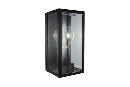 OUTDOOR DECORATIVE WALL LIGHT CONTEMPORARY LANTERN IP44 FOR 1xE27 BLACK INTEGRAL - ILDEA036