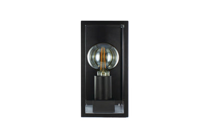 OUTDOOR DECORATIVE WALL LIGHT CONTEMPORARY LANTERN IP44 FOR 1xE27 BLACK INTEGRAL - ILDEA036