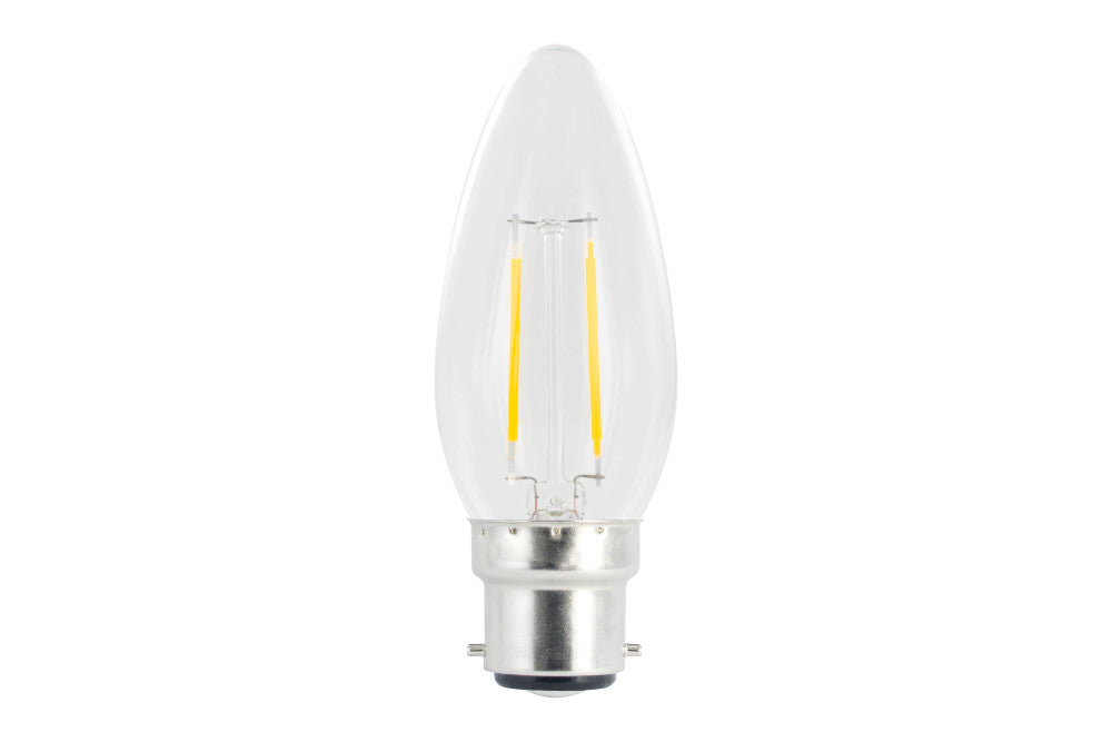 OMNI FILAMENT CANDLE BULB B22 250LM 2.0W 4000K NON-DIMM 320 BEAM CLEAR INTEGRAL - ILCANDB22NE070