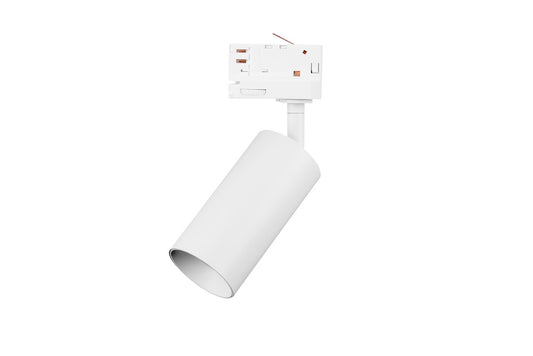 ACCENTPLUS SPOTLIGHT S2 65MM DIAMETER 130MM LENGTH GU10 LED 3 CIRCUIT TRACK MOUNTED ADJUSTABLE WHITE FINISH - ILNEV008