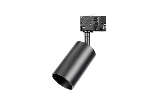 ACCENTPLUS SPOTLIGHT S1 56MM DIAMETER 100MM LENGTH GU10 LED 3 CIRCUIT TRACK MOUNTED ADJUSTABLE BLACK FINISH - ILNEV001