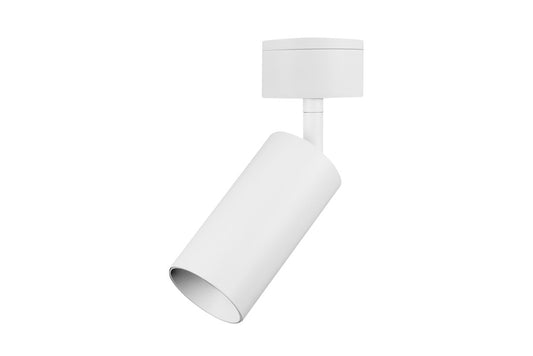 ACCENTPLUS SPOTLIGHT S2 65MM DIAMETER 130MM LENGTH GU10 LED BASE SURFACE MOUNTED ADJUSTABLE WHITE FINISH - ILNEV020