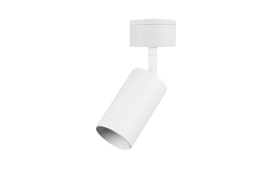 ACCENTPLUS SPOTLIGHT S1 56MM DIAMETER 100MM LENGTH GU10 LED BASE SURFACE MOUNTED ADJUSTABLE WHITE FINISH - ILNEV019