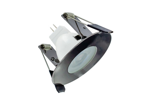 EVOFIRE MINI FIRE RATED DOWNLIGHT 45MM CUTOUT IP65 BLACK CHROME ROUND INTEGRAL - ILDLFR45D051