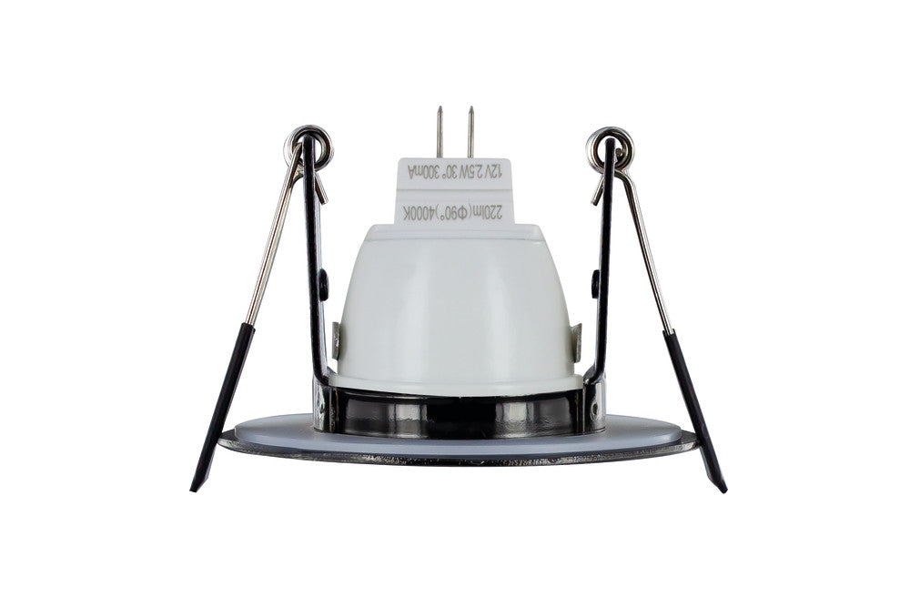EVOFIRE MINI FIRE RATED DOWNLIGHT 45MM CUTOUT IP65 BLACK CHROME ROUND INTEGRAL - ILDLFR45D051