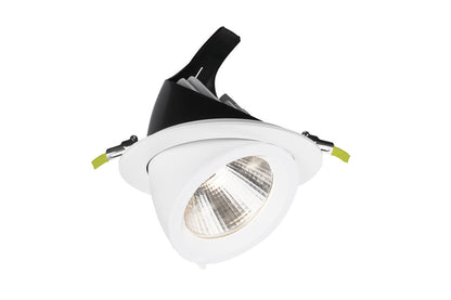 ACCENTPLUS SCOOP ADJUSTABLE DOWNLIGHT 30W 3450LM 115LM/W 3000K CRI90 185MM CUTOUT 36 BEAM WHITE 36VDC 800MA - NO DRIVER - ILDL185SC005