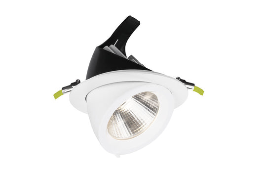 ACCENTPLUS SCOOP ADJUSTABLE DOWNLIGHT 30W 3500LM 115LM/W 4000K CRI90 185MM CUTOUT 36 BEAM WHITE 36VDC 800MA - NO DRIVER - ILDL185SC006