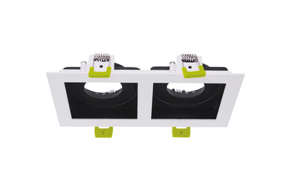 ACCENTPLUS GIMBAL DOWNLIGHT FOR 2 X LED GU10 170X90MM CUTOUT FRONT BULB ENTRY ±30° TILTABLE 365° ADJUSTMENT - ILDL90N016