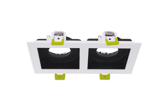 ACCENTPLUS GIMBAL DOWNLIGHT FOR 2 X LED GU10 170X90MM CUTOUT FRONT BULB ENTRY ±30° TILTABLE 365° ADJUSTMENT - ILDL90N016