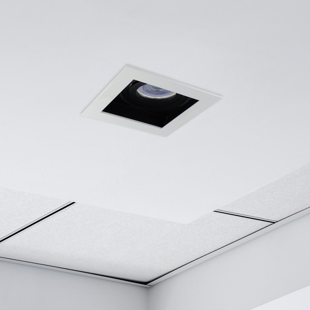 ACCENTPLUS GIMBAL DOWNLIGHT FOR 1 X LED GU10 90X90MM CUTOUT FRONT BULB ENTRY ±30° TILTABLE 365° ADJUSTMENT - ILDL90N015