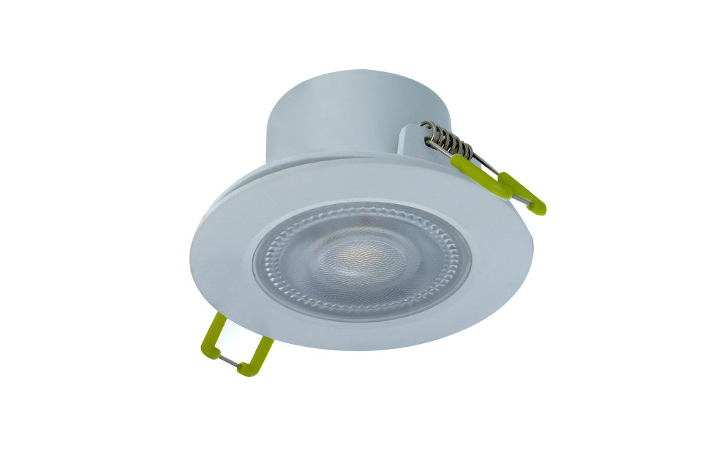 COMPACT ECO LED DOWNLIGHT IP65 FIXED 5.5W 550LM 4000K 100LM/W 38 DEG BEAM DIMMABLE 68MM CUT OUT - ILDL68G002