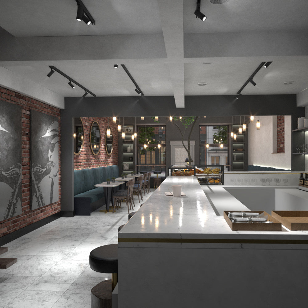 FOCUSPRO 15W BLACK LED SPOT LIGHT NON-DIMMABLE ZOOMABLE BEAM ANGLE 20-55 DEG TRACK MOUNTED 3 CIRCUIT 4000K 164MM CRI90 1050LM 86LM/W 220-240V - ILTSL006