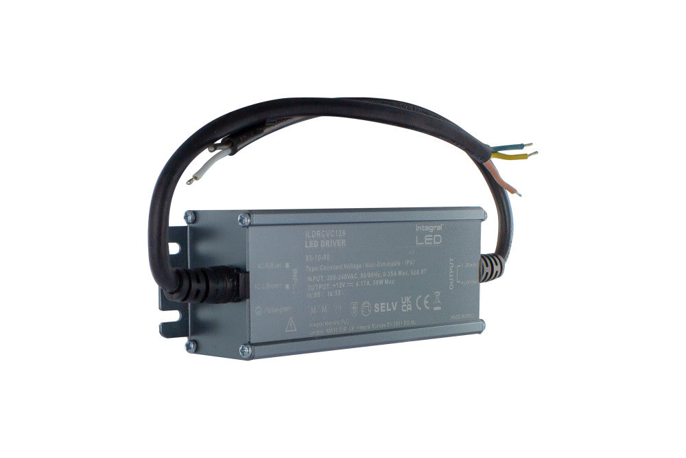 CONSTANT VOLTAGE DRIVER 50W 12VDC IP67 NON-DIMM 200-240V INPUT INTEGRAL - ILDRCVC129