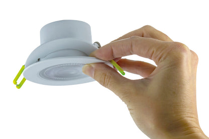 COMPACT ECO LED DOWNLIGHT IP65 FIXED 5.5W 550LM 3000/4000/6500K SWITCHABLE CCT 100LM/W 38 DEG BEAM DIMMABLE 68MM CUT OUT - ILDL68G003