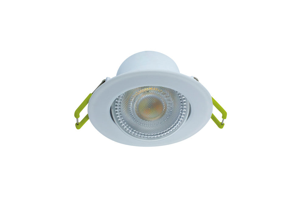 COMPACT ECO LED DOWNLIGHT IP44 30 DEG TILTABLE 5.5W 510LM 3000K 92LM/W 38 DEG BEAM DIMMABLE 68MM CUT OUT - ILDL68G004