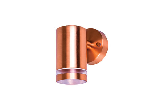 OUTDOOR STAINLESS STEEL DOWN WALL LIGHT IP65 1xGU10 COPPER INTEGRAL - ILDED040