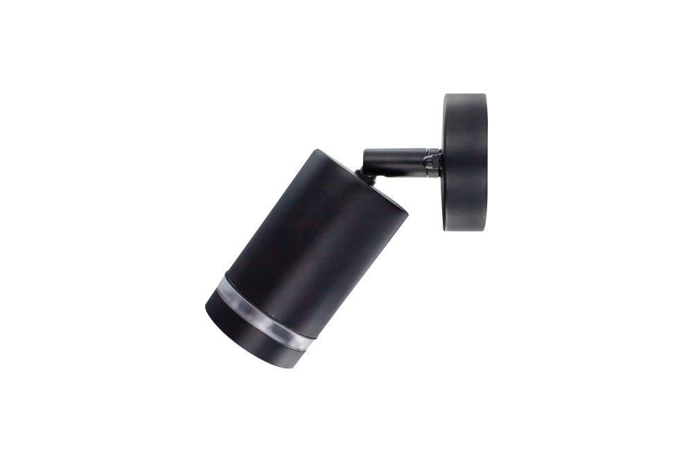 OUTDOOR STAINLESS STEEL ADJUSTABLE WALL SPOTLIGHT LIGHT IP65 1xGU10 BLACK INTEGRAL - ILDED054
