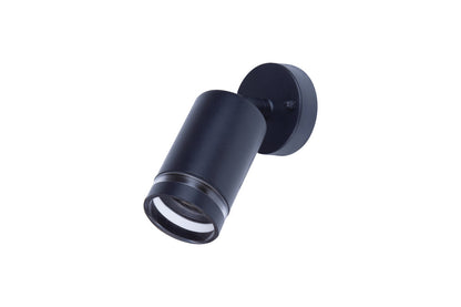 OUTDOOR STAINLESS STEEL ADJUSTABLE WALL SPOTLIGHT LIGHT IP65 1xGU10 BLACK INTEGRAL - ILDED054