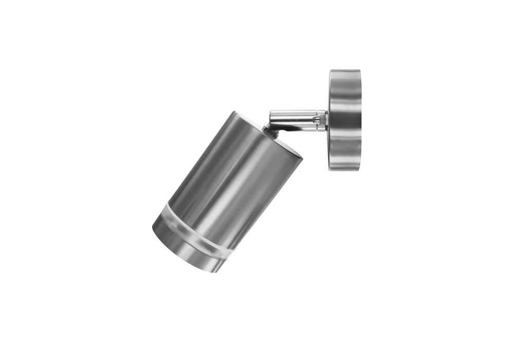 OUTDOOR STAINLESS STEEL ADJUSTABLE WALL SPOTLIGHT LIGHT IP65 1xGU10 STEEL INTEGRAL - ILDED053