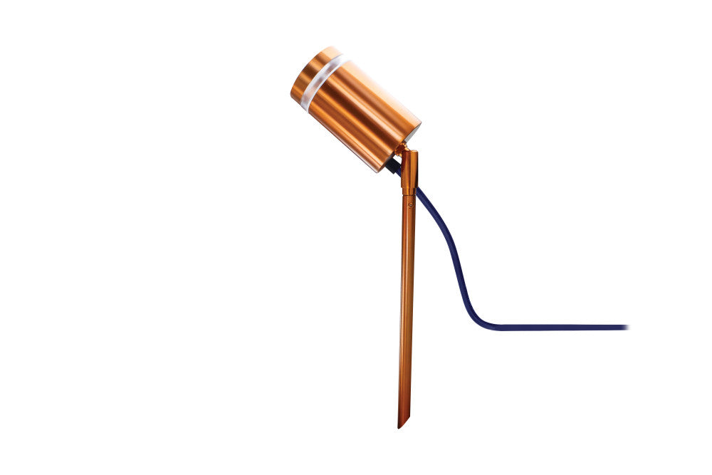 OUTDOOR STAINLESS STEEL SPIKE SPOTLIGHT IP65 1xGU10 COPPER INTEGRAL - ILDED052