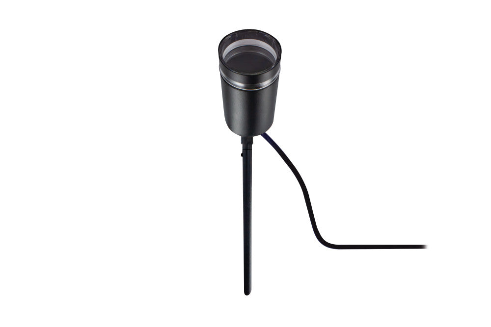 OUTDOOR STAINLESS STEEL SPIKE SPOTLIGHT IP65 1xGU10 BLACK INTEGRAL - ILDED051