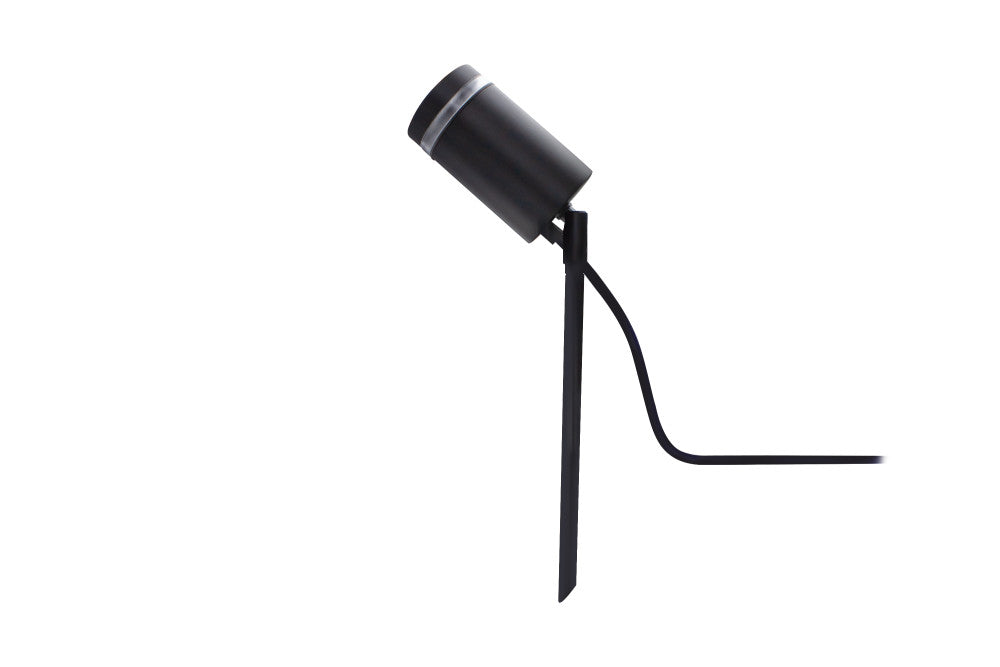 OUTDOOR STAINLESS STEEL SPIKE SPOTLIGHT IP65 1xGU10 BLACK INTEGRAL - ILDED051