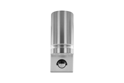 OUTDOOR STAINLESS STEEL DOWN WALL LIGHT PIR IP54 1xGU10 STEEL INTEGRAL - ILDED044