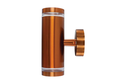 OUTDOOR STAINLESS STEEL UP AND DOWN WALL LIGHT IP65 2xGU10 COPPER INTEGRAL - ILDED043