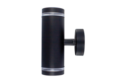 OUTDOOR STAINLESS STEEL UP AND DOWN WALL LIGHT IP65 2xGU10 BLACK INTEGRAL - ILDED042