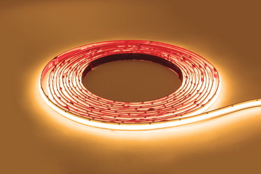 COB HIGH UNIFORMITY+ STRIP IP20 30M REEL 2700K 24V 10W/M 995LM/M CRI80 480LED/M 8MM WIDTH 5M MAX RUN - ILSTWHIA371E