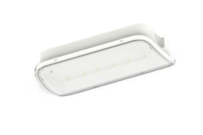 EMERGENCY COMPACT BULKHEAD IP65 1W 150LM 3HR MAINTAINED OR NON-MAINTAINED 6000K SELF TEST INCLUDING UP DOWN LEFT RIGHT LEGENDS INTEGRAL LED - ILEMBH033