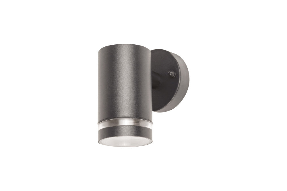 OUTDOOR STAINLESS STEEL DOWN WALL LIGHT IP65 1xGU10 ANTHRACITE GREY INTEGRAL - ILDED059