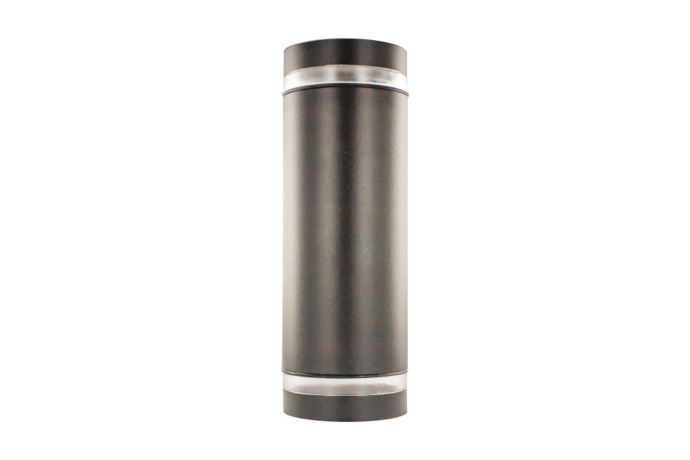 OUTDOOR STAINLESS STEEL UP AND DOWN WALL LIGHT IP65 2xGU10 ANTHRACITE GREY INTEGRAL - ILDED060