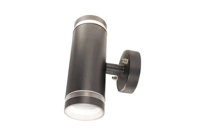 OUTDOOR STAINLESS STEEL UP AND DOWN WALL LIGHT IP65 2xGU10 ANTHRACITE GREY INTEGRAL - ILDED060