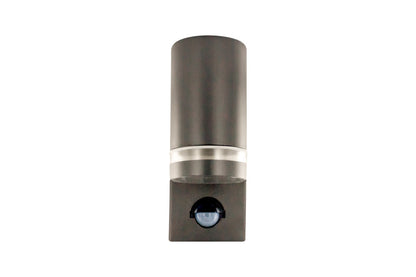 OUTDOOR STAINLESS STEEL DOWN WALL LIGHT PIR IP54 1xGU10 ANTHRACITE GREY INTEGRAL - ILDED061