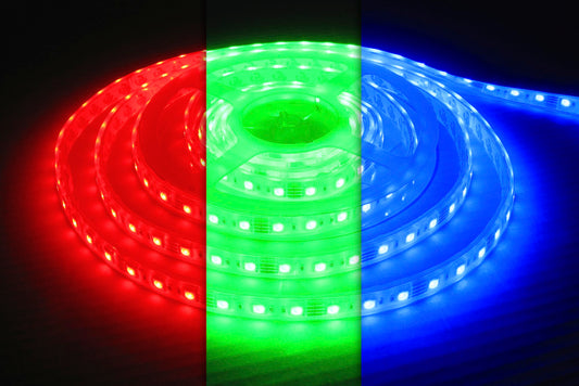 LED STRIP RGB IP65 5M PACK 24V 14.4W/M 590LM/M 60LED/M 12MM WIDTH 115 BEAM - MAX RUN 10M - ILSTRGBB379E