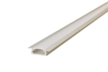 PROFILE ALUMINIUM RECESSED 2M FROSTED CLIP-IN DIFFUSER 22 X 6MM INCLUDE 2 ENDCAPS AND 4 MOUNTING BRACKETS - ILPFR200