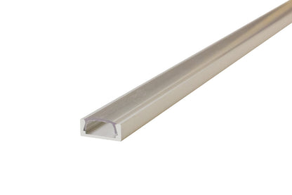 PROFILE ALUMINIUM SURFACE MOUNT 2M CLEAR CLIP-IN DIFFUSER 15.2 X 6MM INCLUDE 2 ENDCAPS AND 4 MOUNTING BRACKETS - ILPFS202