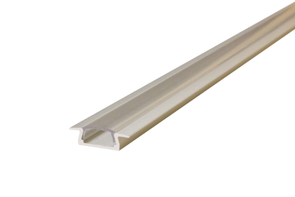 PROFILE ALUMINIUM RECESSED 2M CLEAR CLIP-IN DIFFUSER 22 X 6MM INCLUDE 2 ENDCAPS AND 4 MOUNTING BRACKETS - ILPFR198