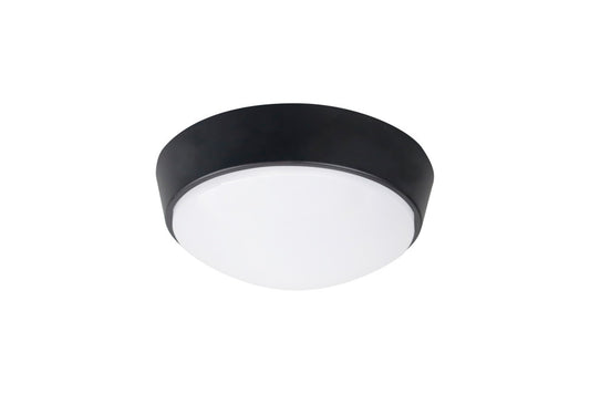 TOUGH SHELL COMPACT CIRCULAR BULKHEAD 215MM DIA 10W 1100LM 3000/4000/6000K SWITCHABLE CCT IP65 IK10 110LM/W INLUDING WHITE AND BLACK BEZELS INTEGRAL LED - ILBHP003