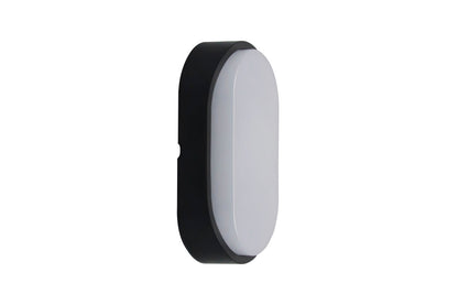 TOUGH SHELL COMPACT OVAL BULKHEAD 213X120MM 10W 1100LM 3000/4000/6000K SWITCHABLE CCT IP65 IK10 110LM/W INLUDING WHITE AND BLACK BEZELS INTEGRAL LED - ILBHP004
