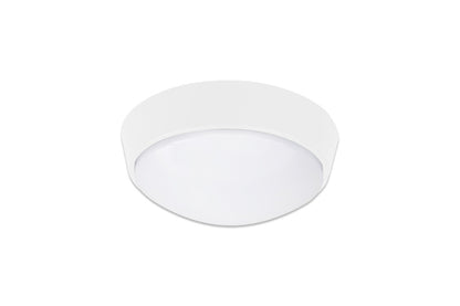 TOUGH SHELL COMPACT CIRCULAR BULKHEAD 215MM DIA 10W 1100LM 3000/4000/6000K SWITCHABLE CCT IP65 IK10 110LM/W INLUDING WHITE AND BLACK BEZELS INTEGRAL LED - ILBHP003