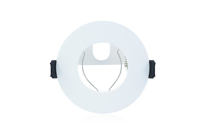 EVOFIRE FIRE RATED DOWNLIGHT 70MM CUTOUT IP65 WHITE ROUND +GU10 HOLDER & INSULATION GUARD INTEGRAL - ILDLFR70D003