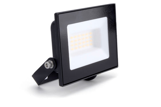 COMPACT SLIM FLOODLIGHT 20W 2000LM 3000K 120 BEAM 100LM/W IP65 IK08 INTEGRAL LED BLACK - ILFLE003