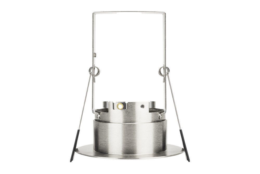 EVOFIRE FIRE RATED DOWNLIGHT 70MM CUTOUT IP65 SATIN NICKEL RECESSED +GU10 HOLDER & INSULATION GUARD INTEGRAL - ILDLFR70E004