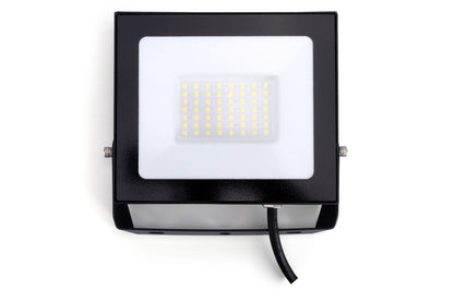 COMPACT SLIM FLOODLIGHT 50W 5000LM 4000K 120 BEAM 100LM/W IP65 IK08 INTEGRAL LED BLACK - ILFLE021