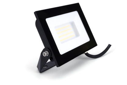 COMPACT SLIM FLOODLIGHT 30W 3000LM 4000K 120 BEAM 100LM/W IP65 IK08 INTEGRAL LED BLACK - ILFLE019