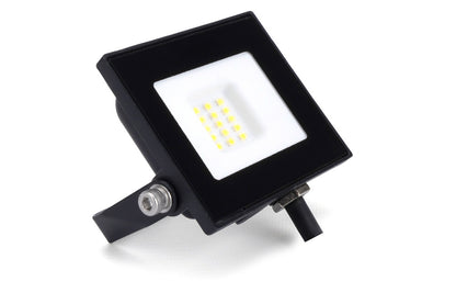 COMPACT SLIM FLOODLIGHT 10W 1000LM 4000K 120 BEAM 100LM/W IP65 IK08 INTEGRAL LED BLACK - ILFLE015